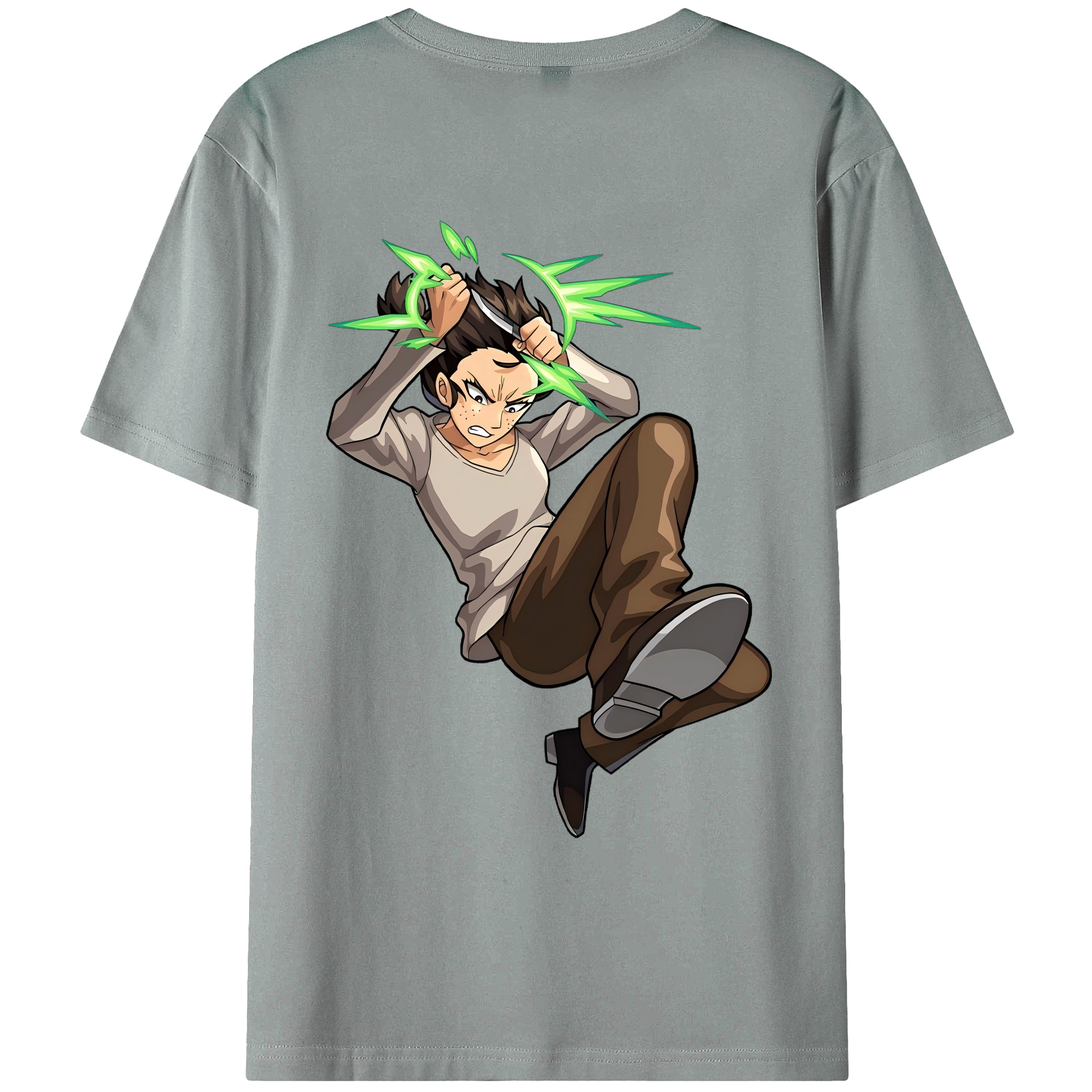 （画像用） 進撃の巨人 Attack on Titan 綿100％ メンズ半袖Tシャツ（バックプリント） 通気性
